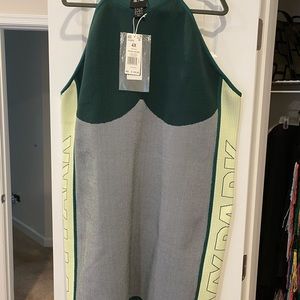 NWT - IVY PARK Drip 2 Green/Yellow Dress